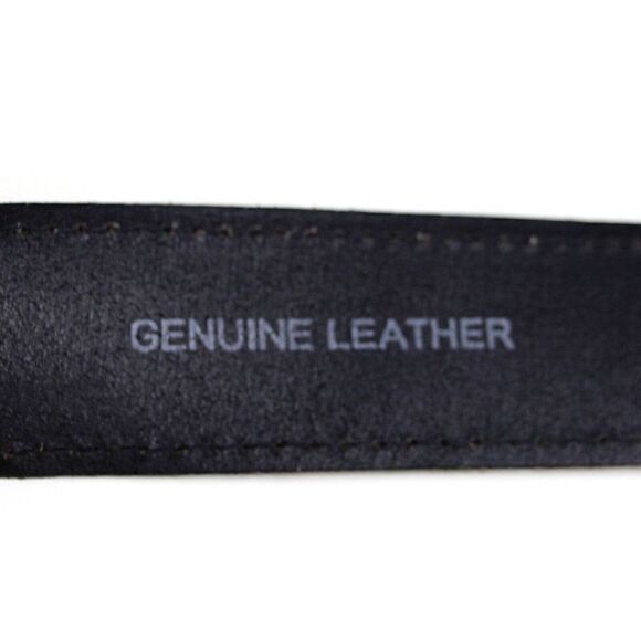 Levi's DARK BROWN GENUINE LEATHER 1.5"Wd STITCH CASUAL DRESS WOMEN'S BELT M (P8 - Picture 12 of 14